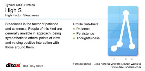 S: Steadiness - The DISC factor of patience and reliability
